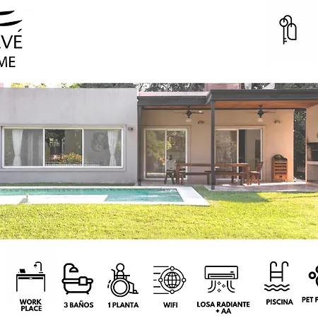 Divina Casa Con Parque Y Piscina Climatizada En Mini Barrio Cerrado Villa Del Viso Exterior photo